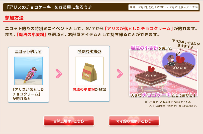 「アリスのチョコケーキ」をお部屋に飾ろう♪