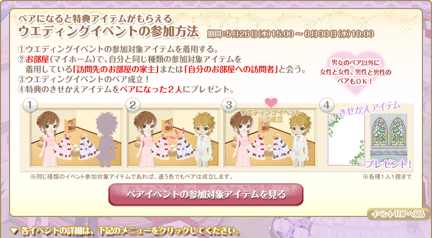 ウエディングイベントの参加方法